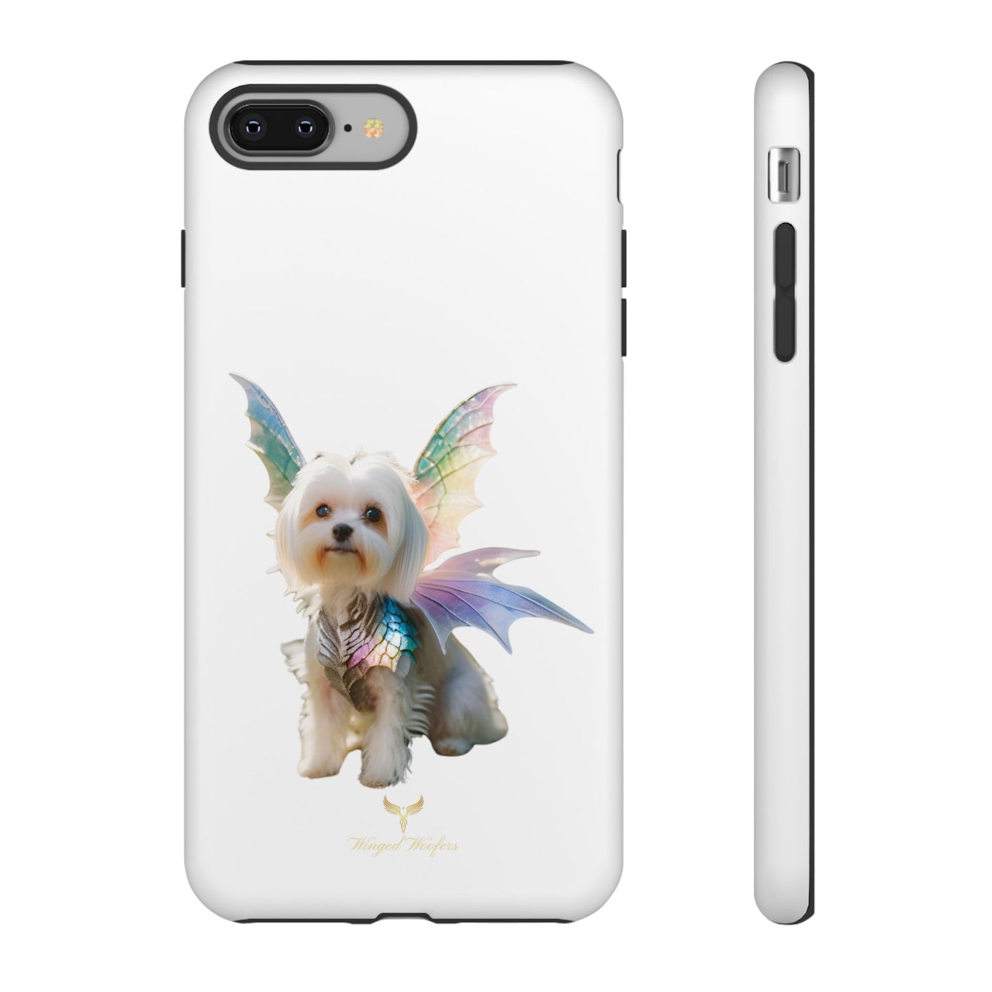 Maltese Dog with Wings Tough Phone Cases