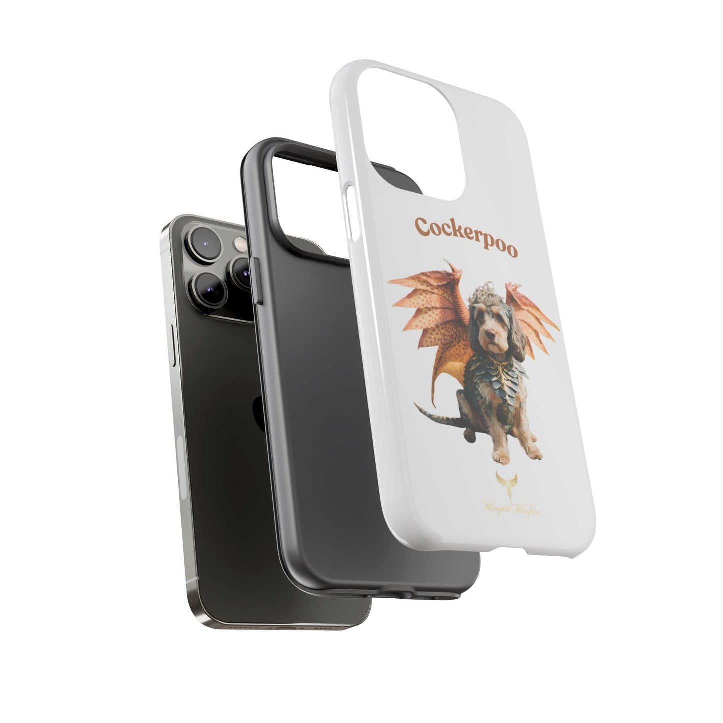 Cockerpoo Dragon Phone Case – Tough & Whimsical Pet Lover Gift