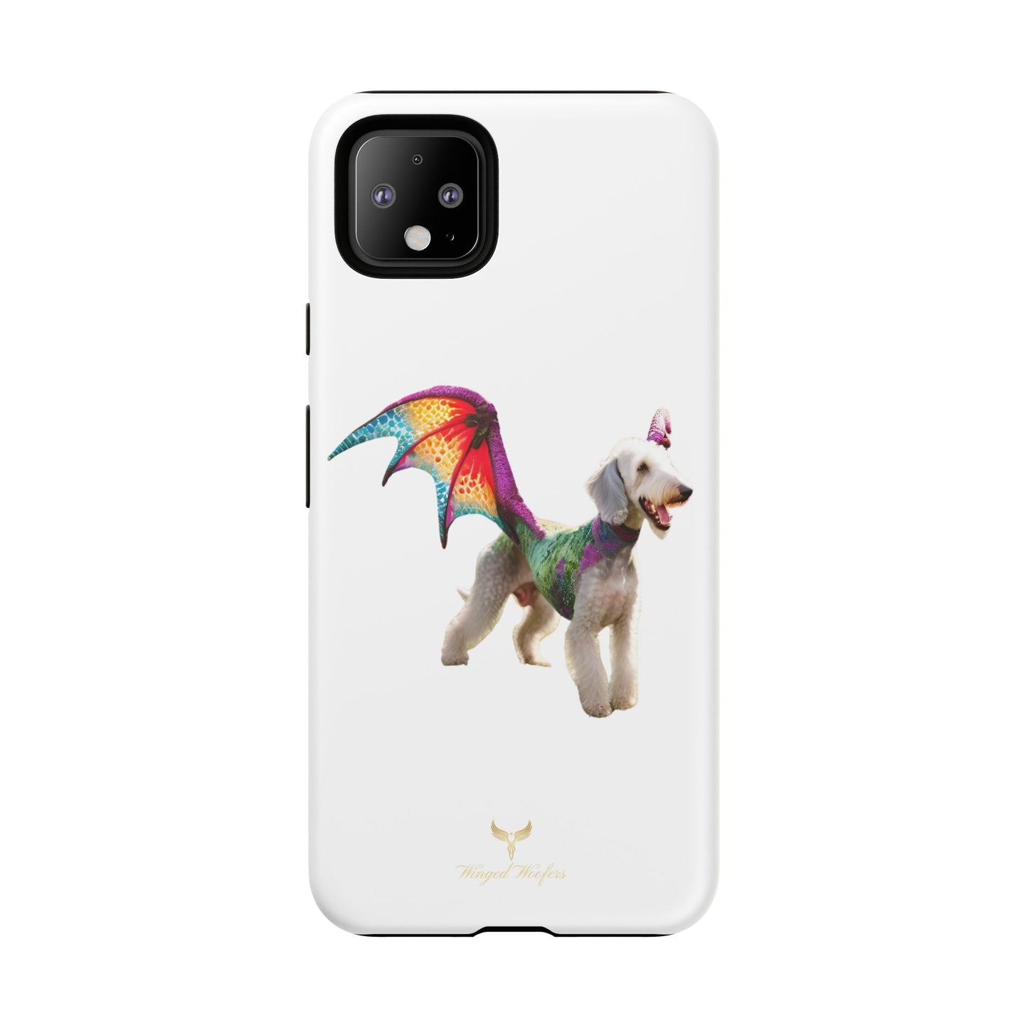 Mythical Bedlington Terrier with Wings Dog iPhone Case | Tough Cases for Pet Lovers