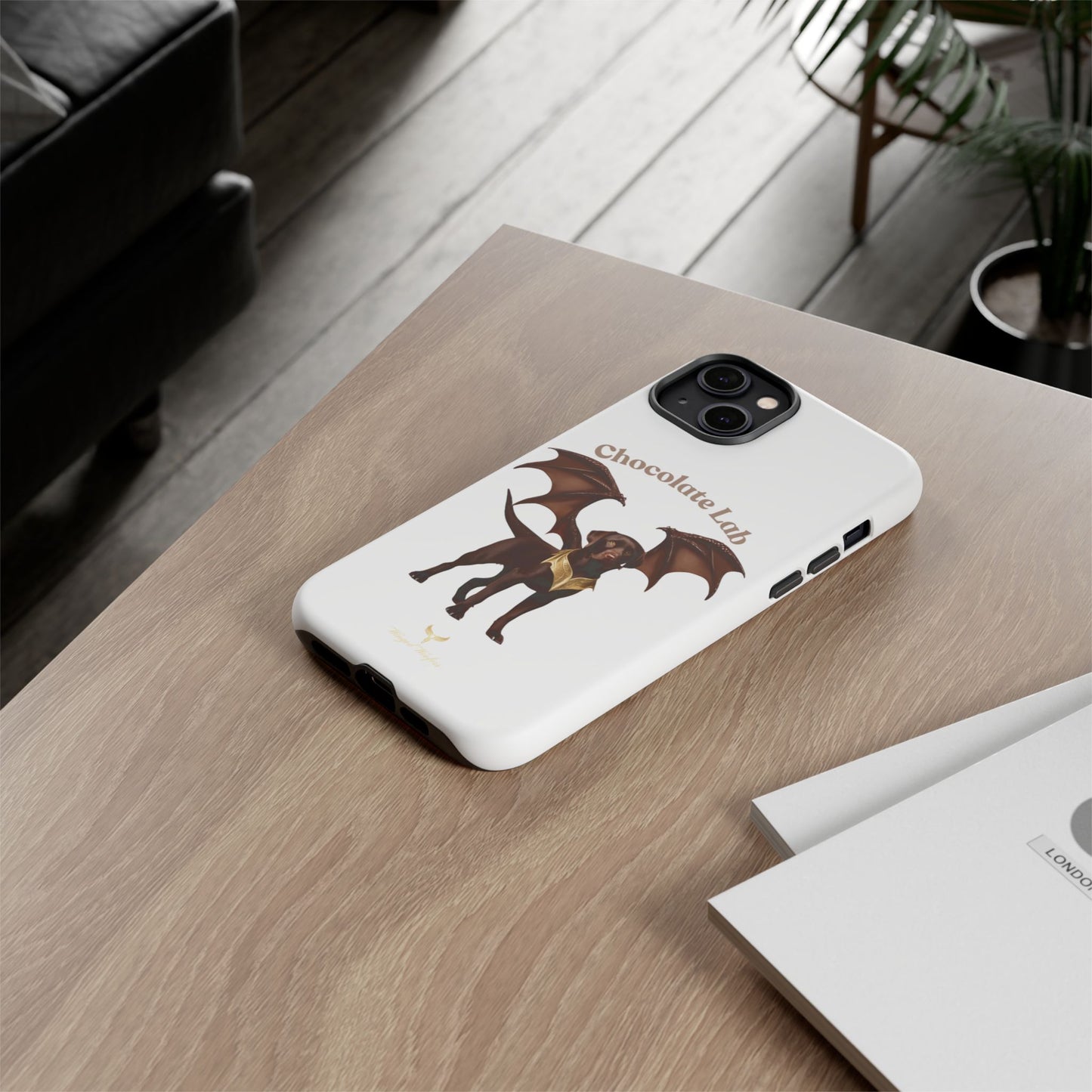 Chocolate Lab Dragon Phone Case - Tough & Stylish for Dog Lovers